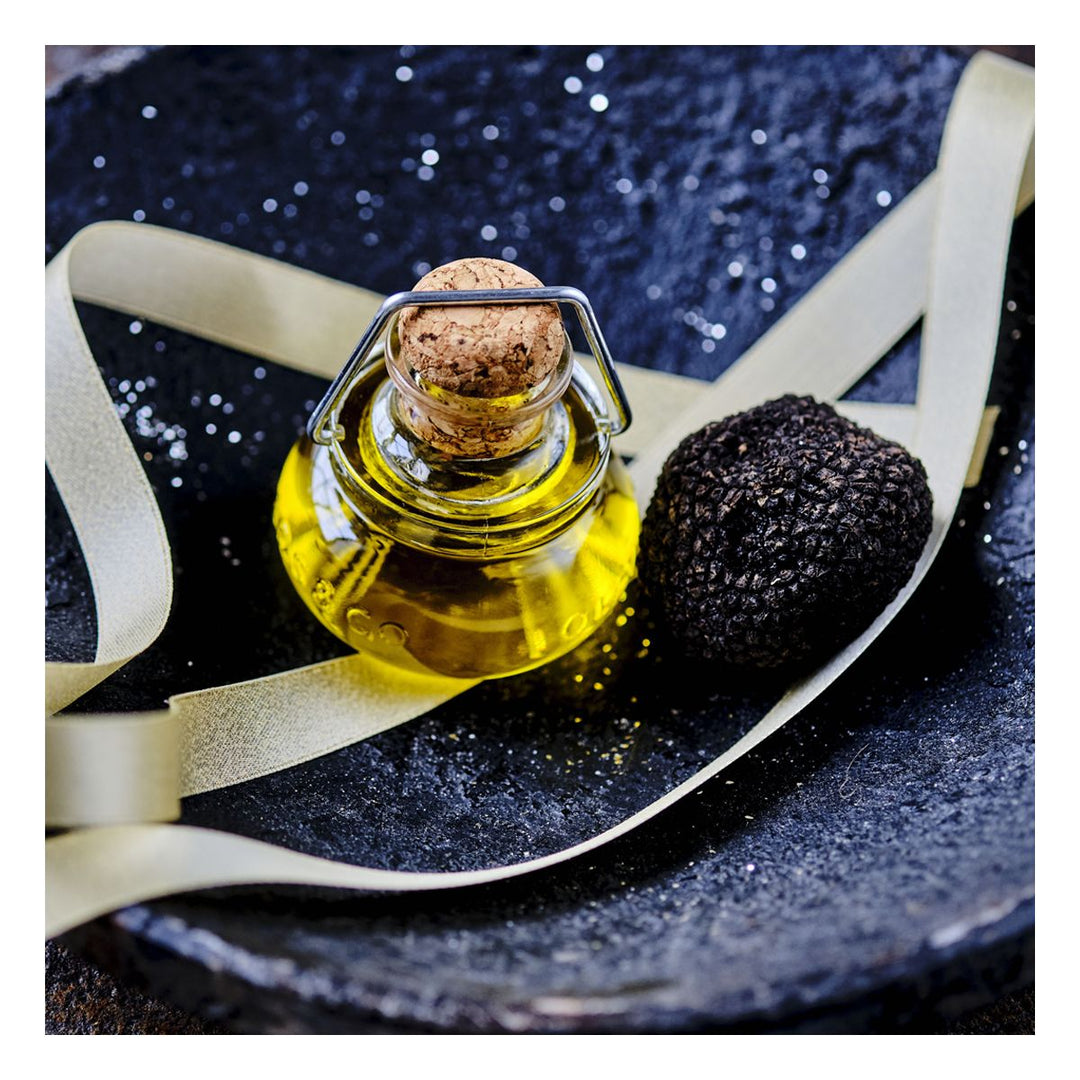 GURMÁNSKÁ SADA TRUFFLE – OLIVOVÝ OLEJ S BÍLÝMI LANÝŽI A SOLÍ Z GUÉRANDE