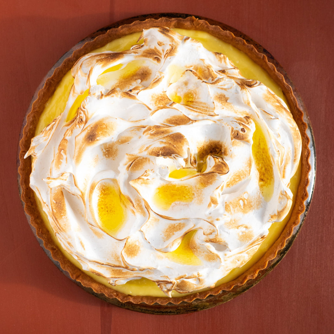 Recept | Citronový koláč s karamelizovanou meringou, šampaňským octem a citronovým olejem | Oliviers&Co