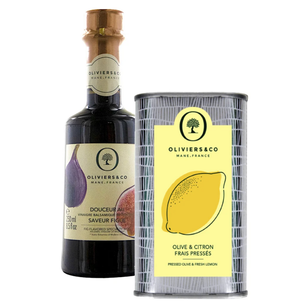 Produkt | velká sada citronový olivový olej a fikové balsamico | Oliviers&Co