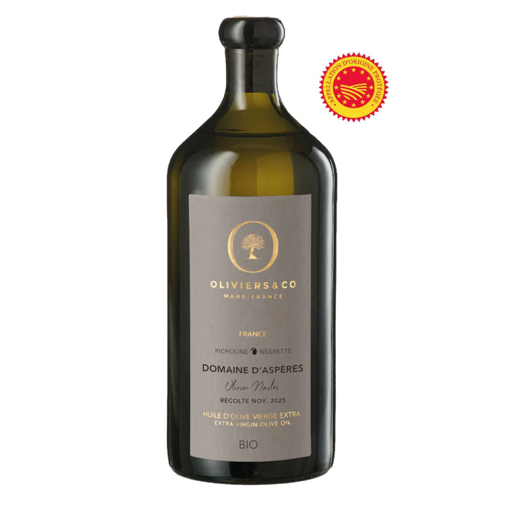 Produkt | 500ml Organický extra panenský olivový olej Domaine D'Aspères – Francie | Oliviers&Co