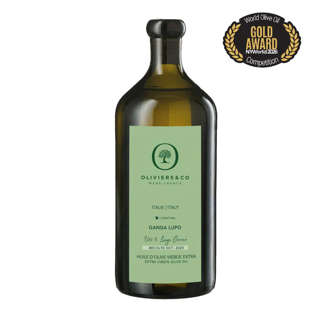 Produkt | NYIOOC Gold award 500ml Ganga Lupo - Italie Extra panenský olivový olej | Oliviers&Co