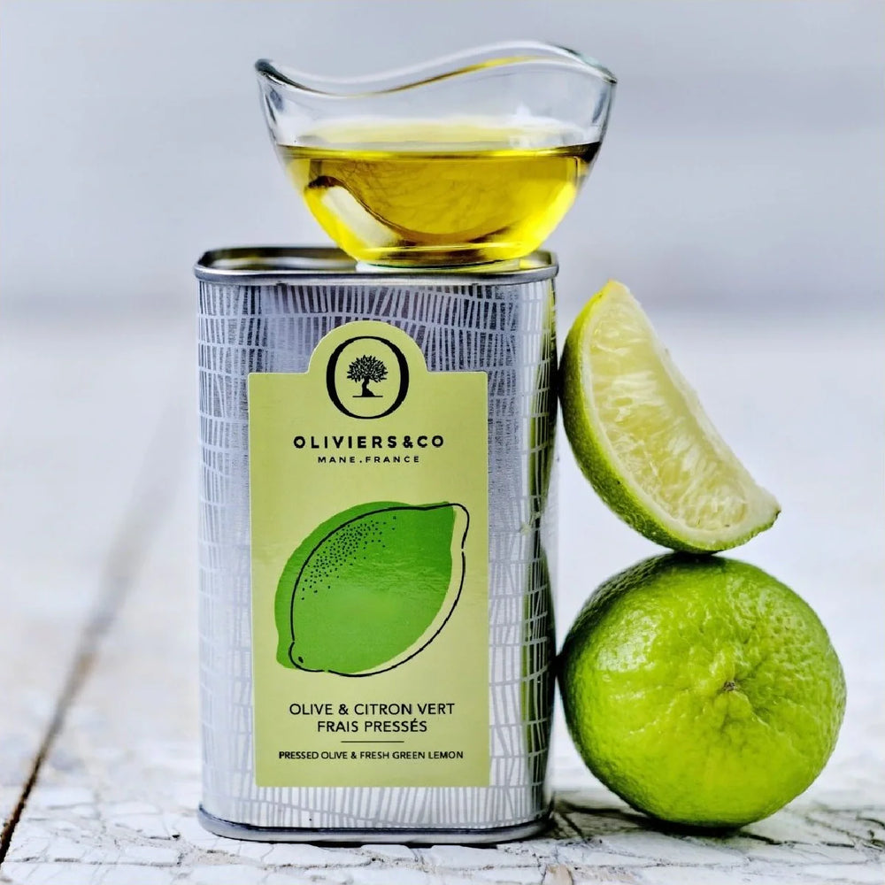 Produkt | Olivový olej s příchutí limetky, 100 % přírodní, na dochucování | Oliviers&Co