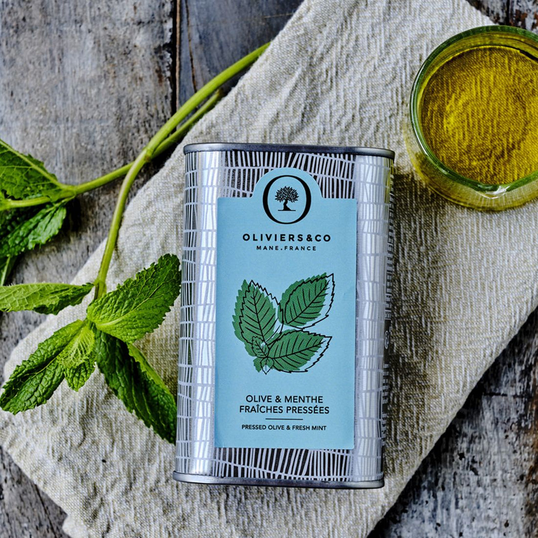 PRESSED OLIVE OIL & FRESH MINT