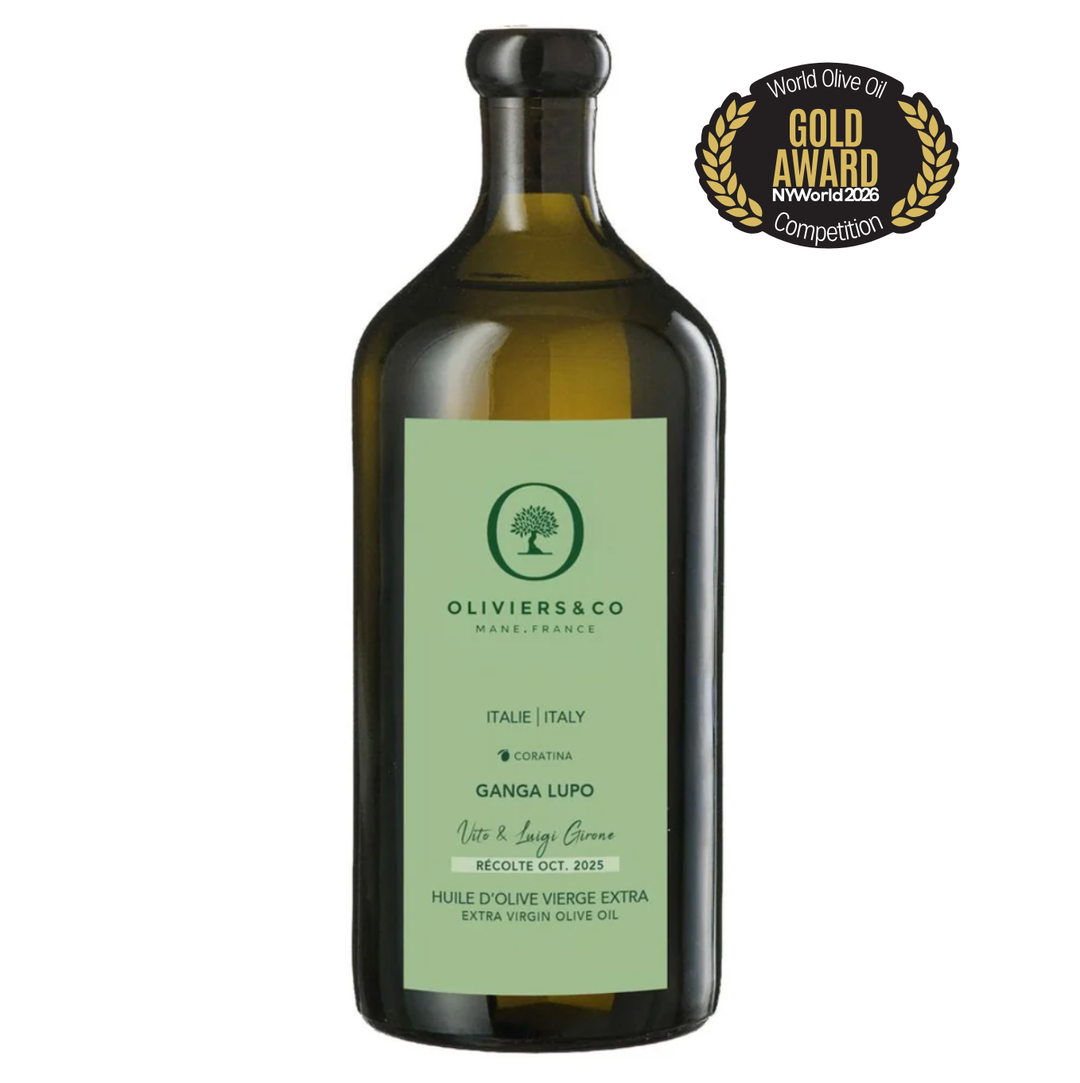 Produkt | NYIOOC Gold award Ganga Lupo - Italie Extra panenský olivový olej | Oliviers&Co