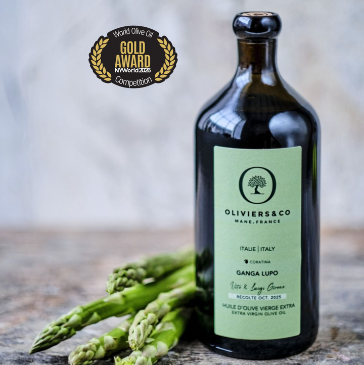 Produkt | NYIOOC Gold award Ganga Lupo - Italie Extra panenský olivový olej | Oliviers&Co