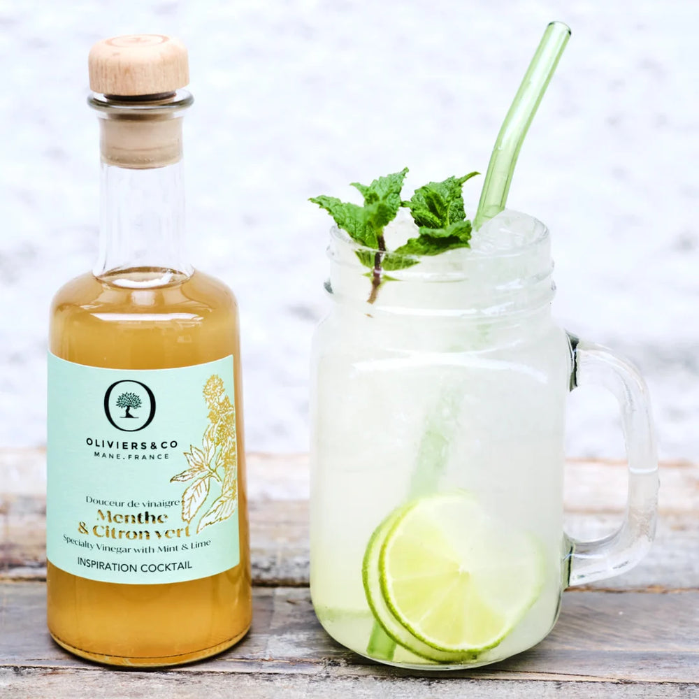 produkt | Ocet s příchutí máty a limetky do koktejlů | Oliviers&co 