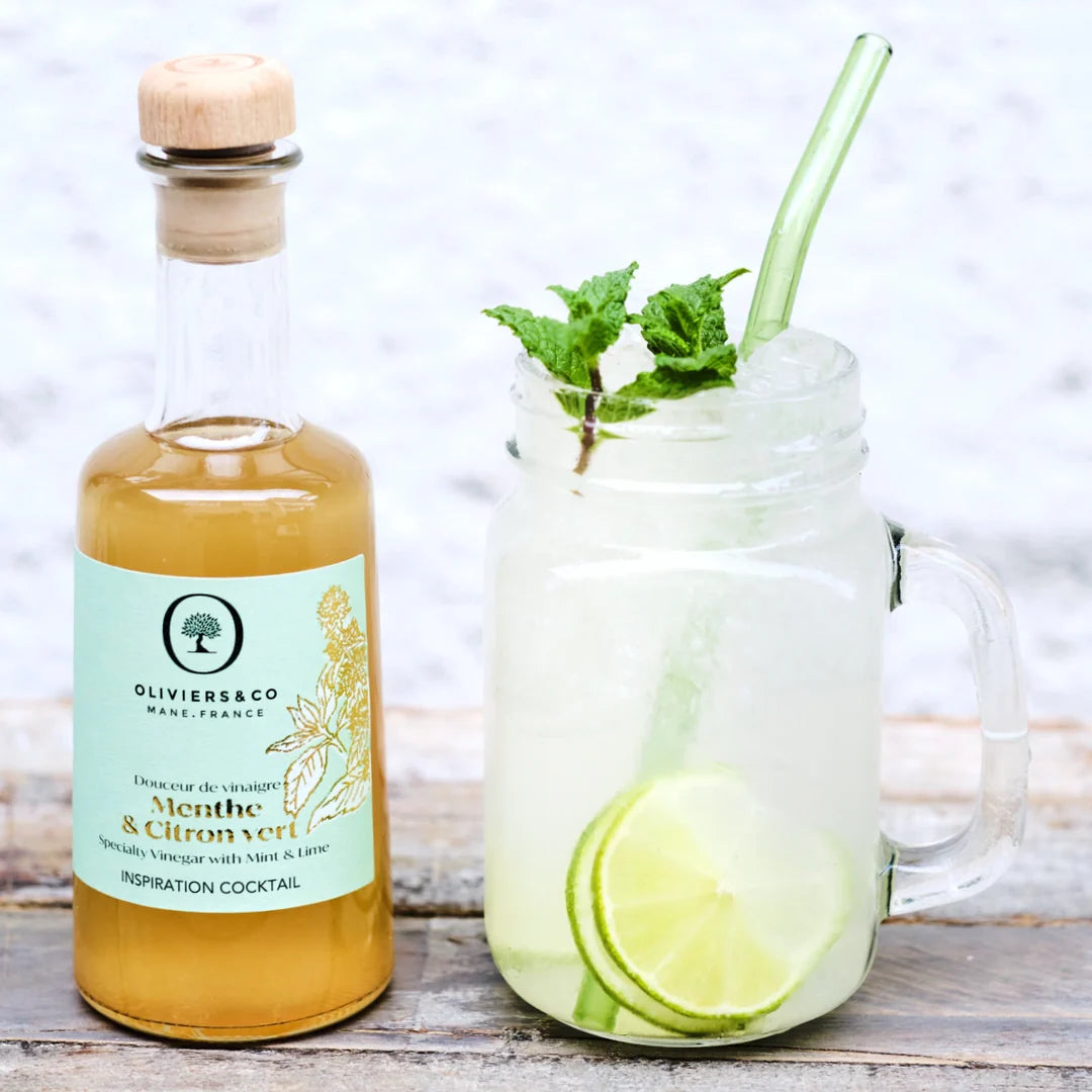 produkt | Ocet s příchutí máty a limetky do koktejlů | Oliviers&co 